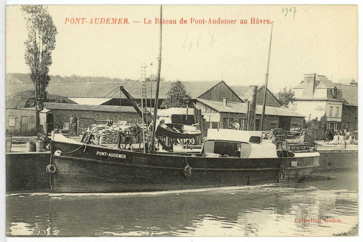 Pont-Audemer. Le Bateau de Pont-Audemer au Havre.
