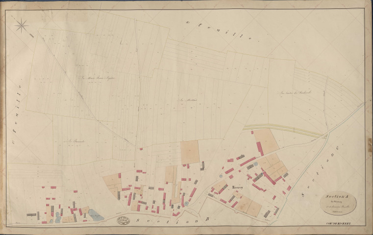Miserey. Section A _ des Franches terres _ 3e et dernière Feuille