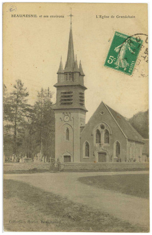 Grandchain. Beaumesnil et ses environs. - L'Eglise de Grandchain.
