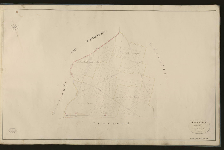Gaillon. Section B _ de la Plaine _ 1re de 2 Feuilles