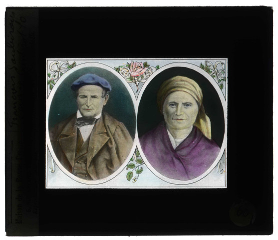 Portrait des parents de Bernadette, Louise Castérot et François Soubirous, à Lourdes (Hautes-Pyrénées).