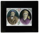 Portrait des parents de Bernadette, Louise Castérot et François Soubirous, à Lourdes (Hautes-Pyrénées).