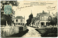 Romilly-la-Puthenaye. École - Bureau de Poste et Église.