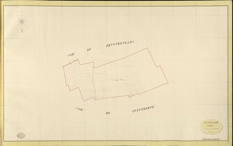 Ecauville. Section B _ de l'Eglise _ 3e et dernière Feuille