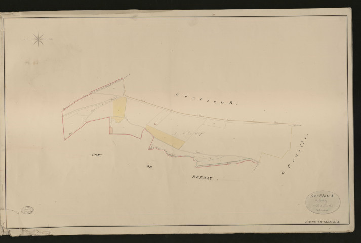 Saint-Aubin-le-Vertueux. Section A _ du coudray _ 1re de 3 Feuilles