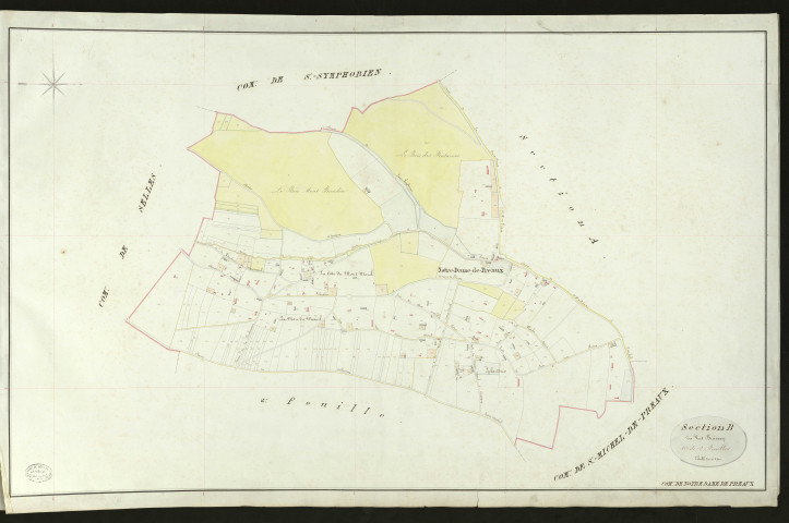 Notre-Dame-de-Préaux. Section B _ du Vert Buisson _ 1re de 2 Feuilles