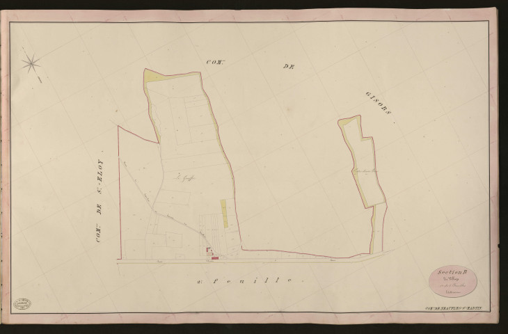 Neaufles-Saint-Martin. Section B _ du Village _ 1re de 5 Feuilles