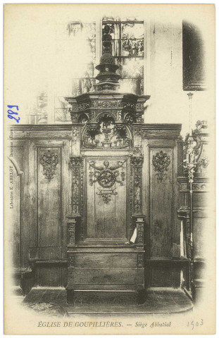 Goupillières. Eglise de Goupillières. - Siège Abbatial.