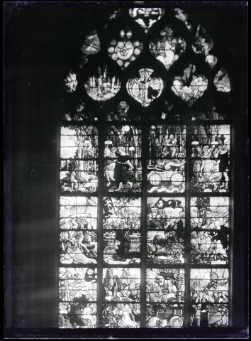 Vitrail des Chars ou du Triomphe de la Vierge (entre 1522 et 1524) de Jean et Engrand le Prince, verriers de Beauvais, se trouvait dans la chapelle sud de l'ancienne église Saint-Vincent et aujourd'hui dans la chapelle Sainte-Jeanne d'Arc de Rouen (Seine-Maritime).