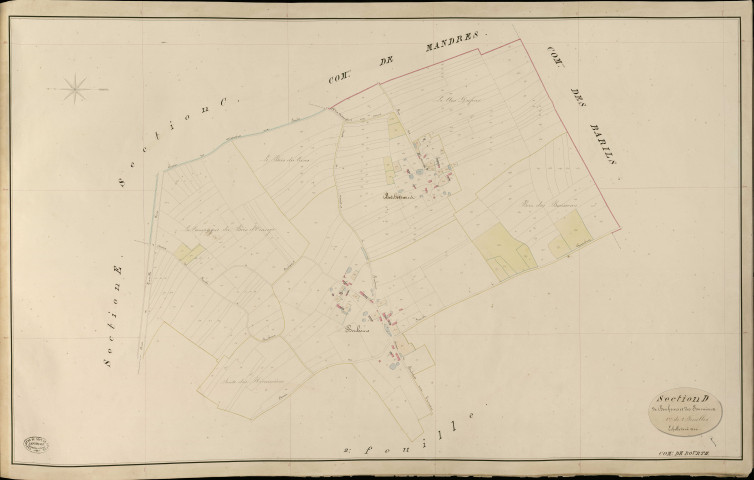 Bourth. Section D _ de Bouhours et des Fournieux _ 1re de 2 Feuilles