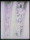 Voussures ornementées de l'église Saint-Maclou de Rouen (Seine-Maritime) représentant le jugement dernier.