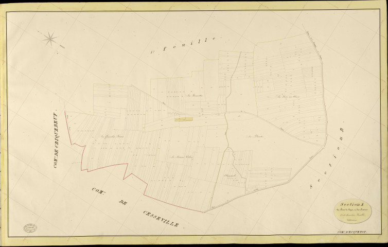 Ecquetot. Section A _ du Bois de Cayet et des Ravins _ 2e et dernière Feuille