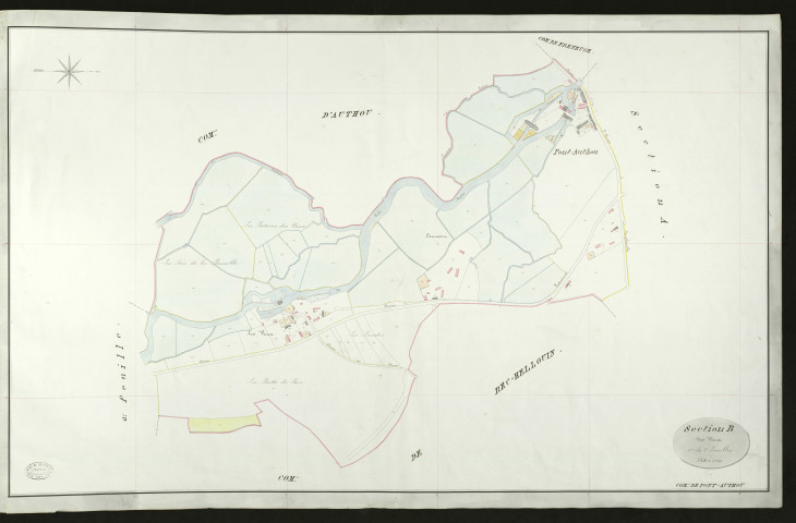 Pont-Authou. Section B _ des Vieux _ 1re de 2 Feuilles