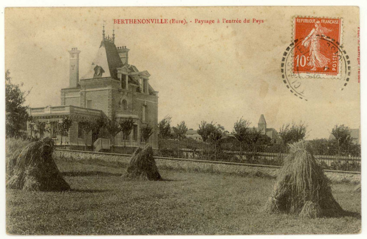Berthenonville. Paysage à l'entrée du Pays.