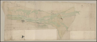 Cours de la Seine de Poses à Pont-De-L'Arche - "Plan de la Seine depuis la hauteur perpendiculaire de Sotteville-sous-le-Mont jusqu'à la ligne qui passe par le clocher de Léry".