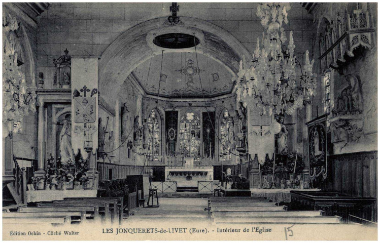 Jonquerets-de-Livet (Les). Intérieur de l'Eglise.