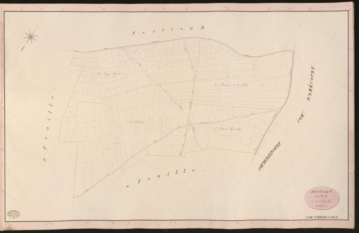 Hébécourt. Section C _ de la Pérelle _ 1re de 3 Feuilles