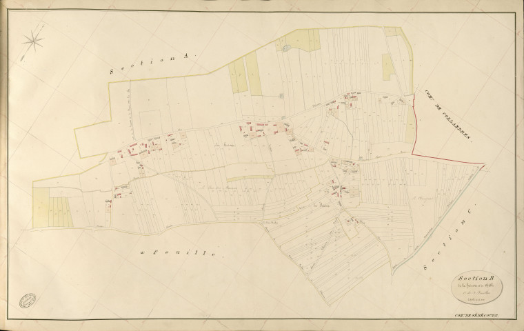 Sébécourt. Section B _ de la Haisette et du Châble _ 1re de 2 Feuilles