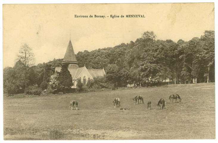 Menneval. Environs de Bernay. - Eglise de Menneval.
