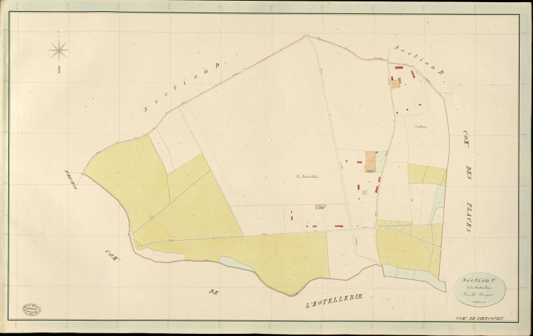 Piencourt. Section C _ de la Fardouillère _Feuille Unique