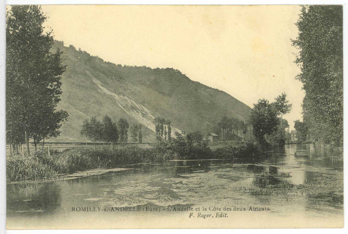 Romilly-sur-Andelle. L'Andelle et la Côte des deux Amants.