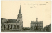 Bourg-Achard. L'Hôtel de Ville et l'Eglise.