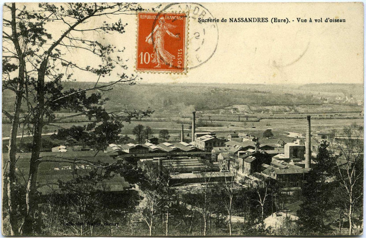 Nassandres. Sucrerie de Nassandres - Vue à Vol d'oiseau.