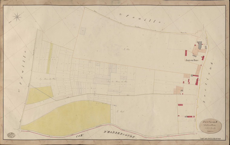 Jouy-sur-Eure. Section B _ de la Cornouilleraie _ 2e de 3 Feuilles