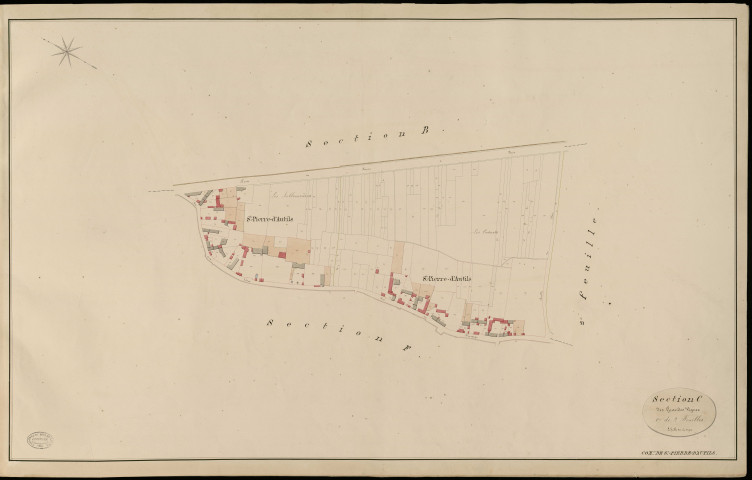 Saint-Pierre-d'Autils. Section C _ des Grandes Vignes _ 1re de 2 Feuilles