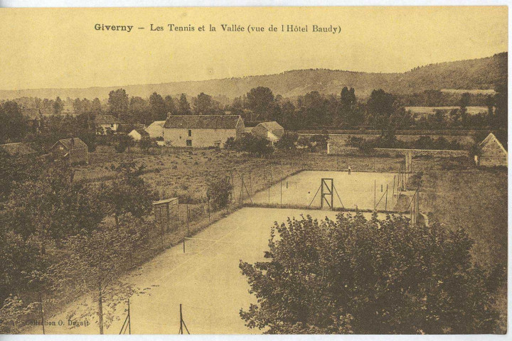 Giverny. Les Tennis et la Vallée (vue de l'Hôtel Baudy).