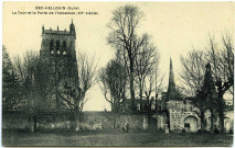Bec-Hellouin (Le). La Tour et la porte de l'Abbatiale (XVe siècle).