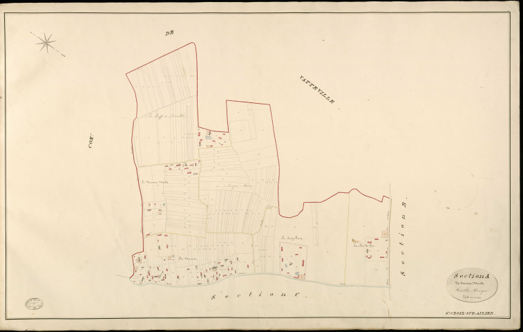 Sainte-Croix-sur-Aizier. Section A _ du Nouveau Monde _ Feuille Unique