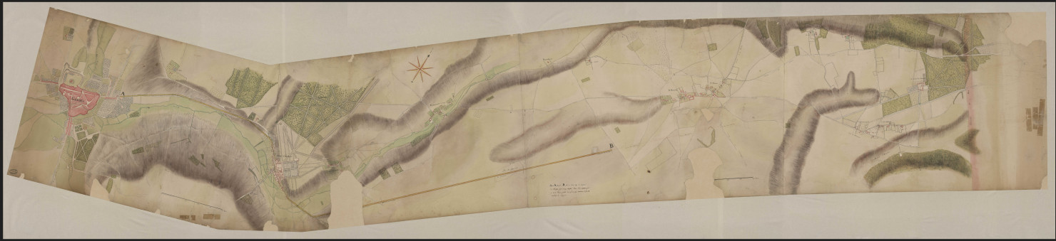 "Plan de la route de Gisors à Beauvais jusqu'à La Houssaye"
