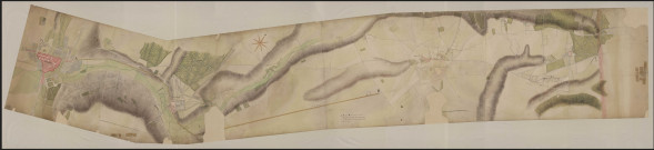 "Plan de la route de Gisors à Beauvais jusqu'à La Houssaye"