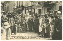 Neubourg (Le). Réception de la Centenaire de Ste-Colombe-la-Campagne - Mme Paillot par M. etMme Lacroix - Hôtel de Beuvron - Le Neubourg (Eure) - 10 Août 1924.