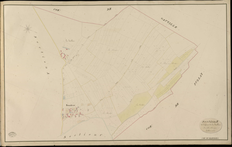 Mandres. Section B _ de l'Eglise et de la Taillerie _ Feuille Unique