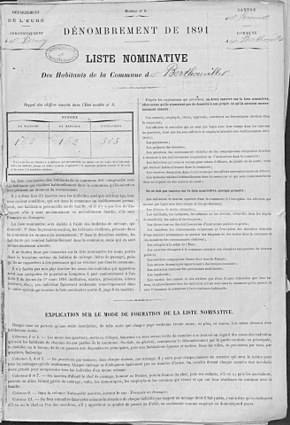 BERTHOUVILLE 1891
