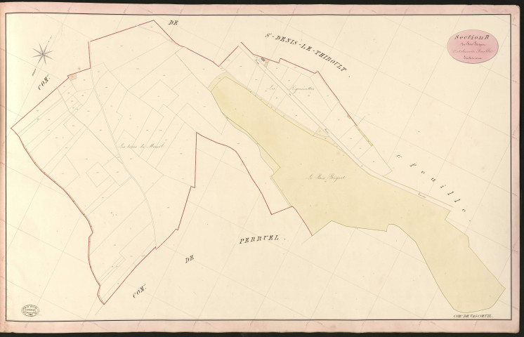 Vascoeuil. Section B _ de bois de briquet _ 2e et dernière Feuille.
