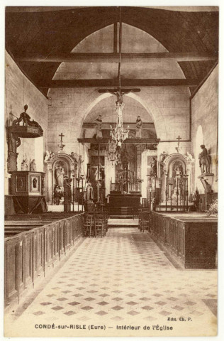 Condé-sur-Risle. Intérieur de l'Eglise.