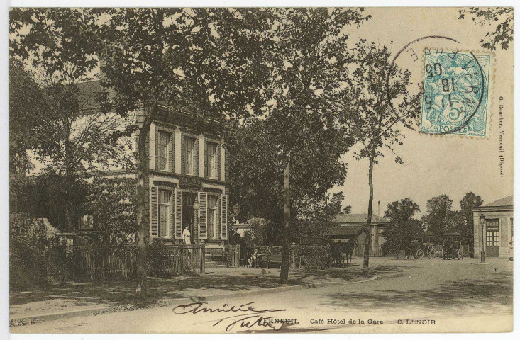 Verneuil-sur-Avre. Café Hôtel de la Gare.