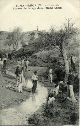 MAHIRIDJA (Maroc Oriental) - Corvée de lavage dans l'Oued Anam