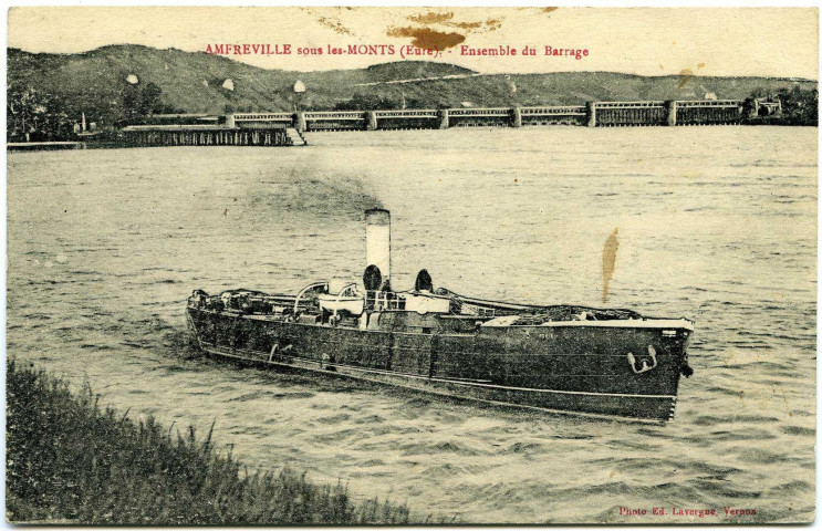 Amfreville-sous-les-Monts. Ensemble du Barrage.