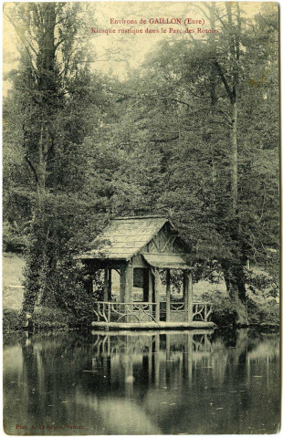 Gaillon. Environ de Gaillon (Eure). - Kiosque rustique dans le Parc des Rotoirs.
