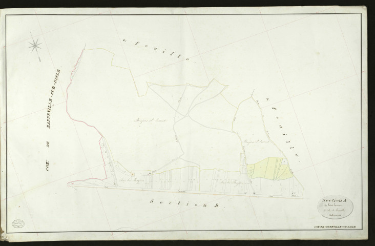 Corneville-sur-Risle. Section A _ de Saint Laurent _ 1re de 4 Feuilles