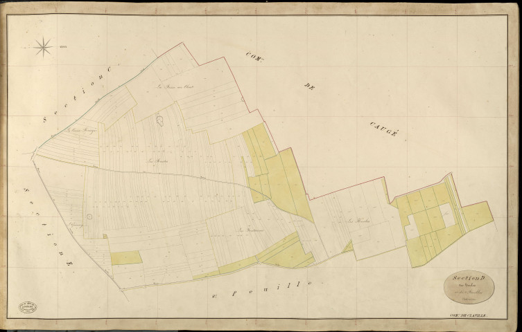 Claville. Section D _ des Houles _ 1re de 2 Feuilles
