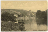 Andelys (Les). Petit Andely - Ile Wodroff - Les Quais et le Château Gaillard.