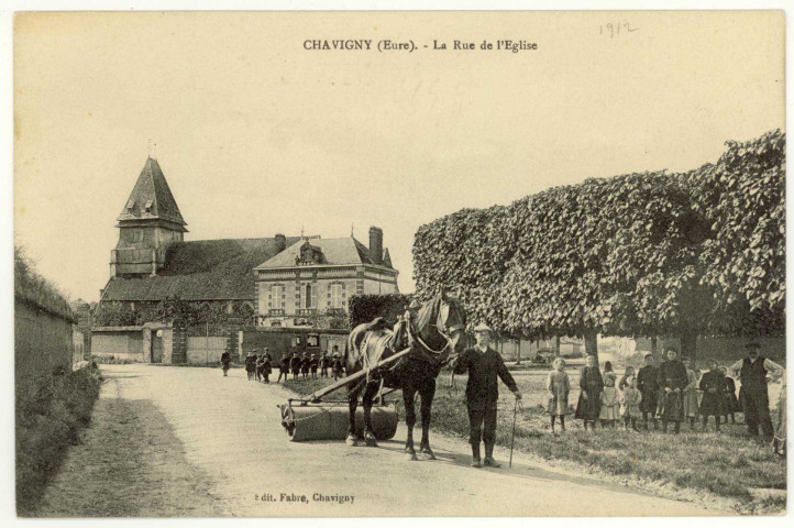 Chavigny. La Rue de l'Eglise.