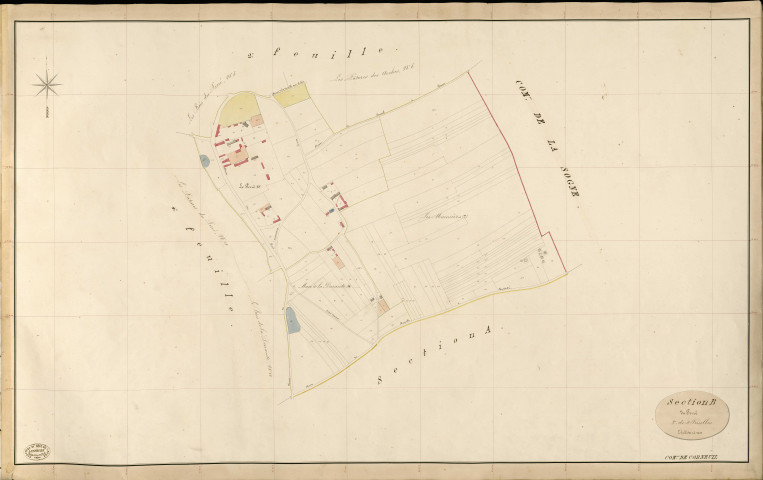 Corneuil. Section B _ du Perré _ 3e de 4 Feuilles
