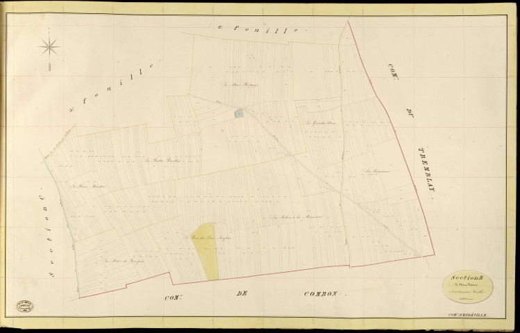 Epreville-près-le-Neubourg. Section B _ de Mare Rotoure _ 4e et dernière Feuille