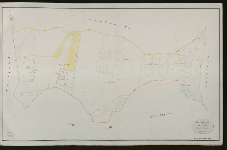 Thevray. Section E _ de la Trabouillère _ Feuille Unique